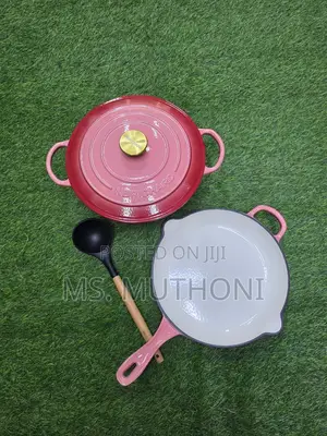 3 PCS Nerichard," Set Enamel Cast Iron Cooking Pots