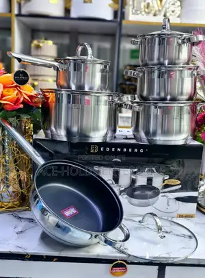 Edenberg 12pcs Stainless Casserole Cookware Sufuria Set