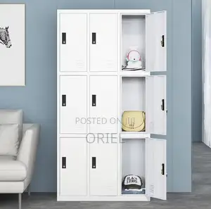Office Cabinets:- Modern 9-Locker Staff Storage Cabinet