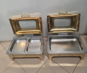 Gold Roll Top Chaffing Dishes. Jn