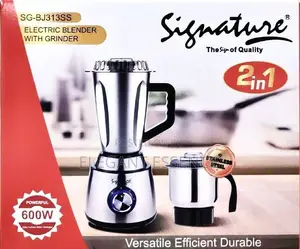 2 in 1 Signature Stainless Steel Electric Blender With Grinder .