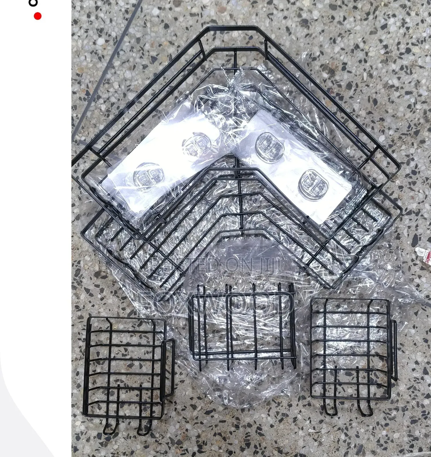 5pcs Set Triangular Shower Caddy Shelf/ Wall Organizer