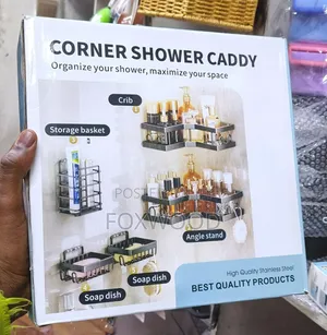 5pcs Set Triangular Shower Caddy Shelf/ Wall Organizer