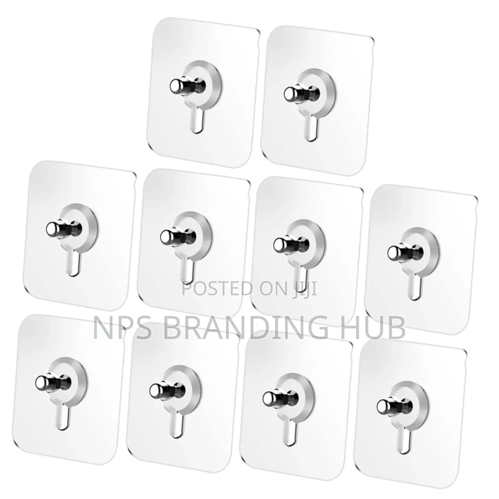 10pcs Strong Adhesive Sticky Wall Hook With Screw Cn