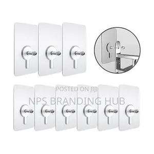 10pcs Strong Adhesive Sticky Wall Hook With Screw Cn
