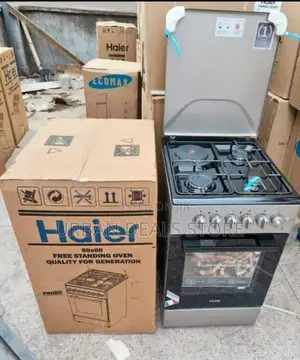 Haier 50×60 3 Gas + 1 Electric Cooker With Electric Oven 3 Gas