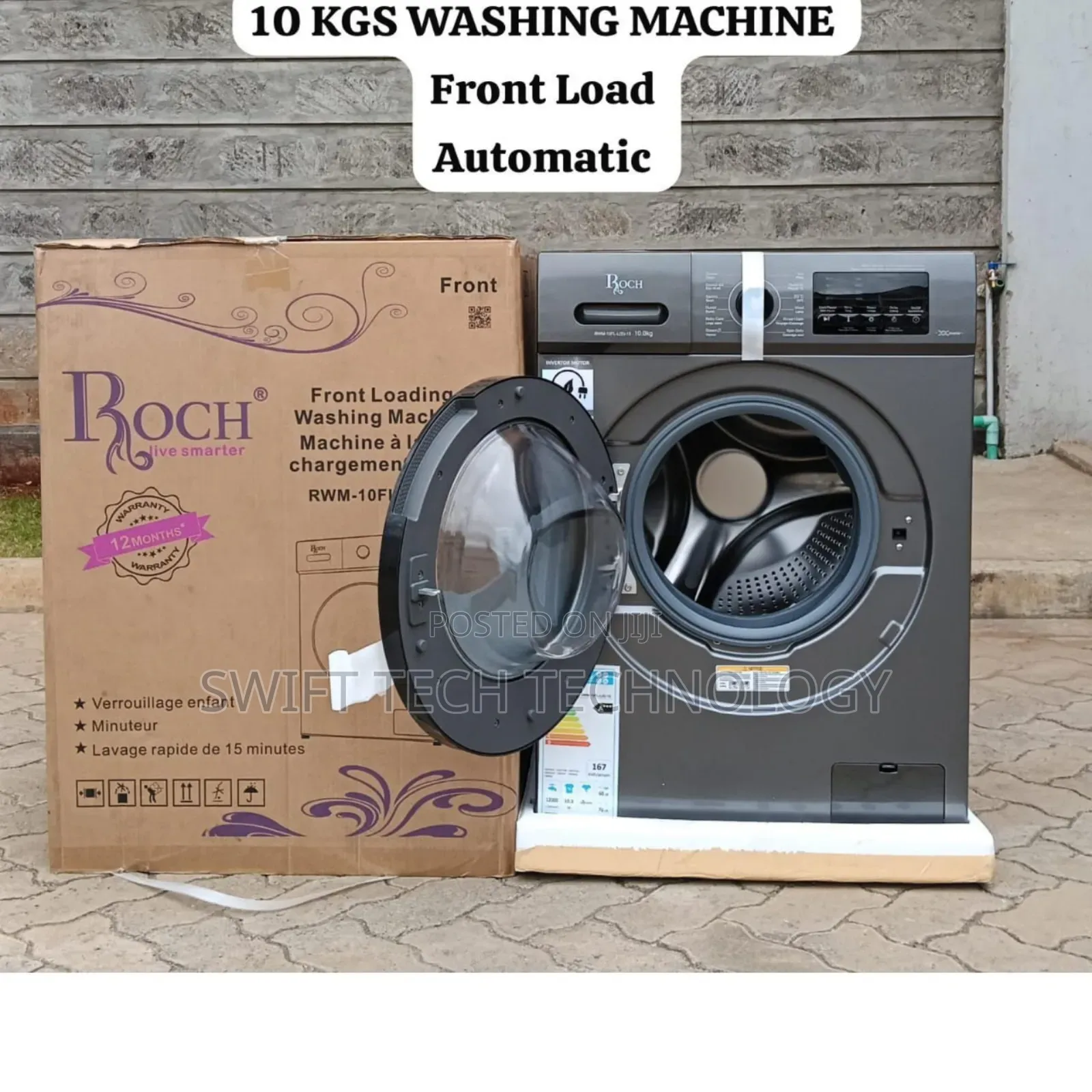 Roch 10kg Washing Machine Front Load Full Automatic