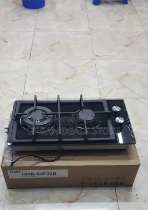 Haier Glass Inbuilt 2 Burner + Wok Burner Hob Cooker