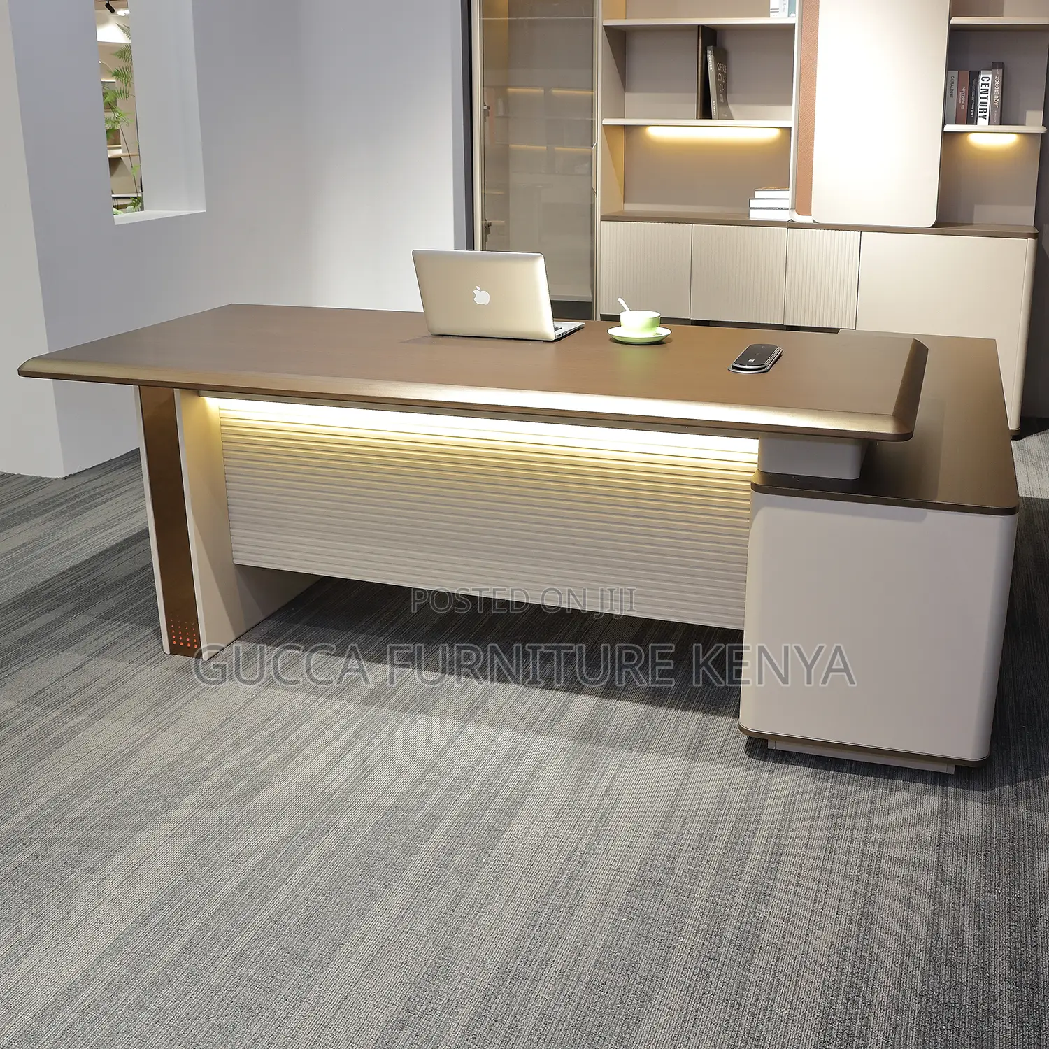 Imported 180cm Executive L-Shaped Manager's Table