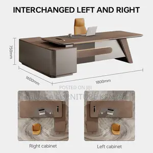Imported 180cm Executive L-Shaped Manager's Table