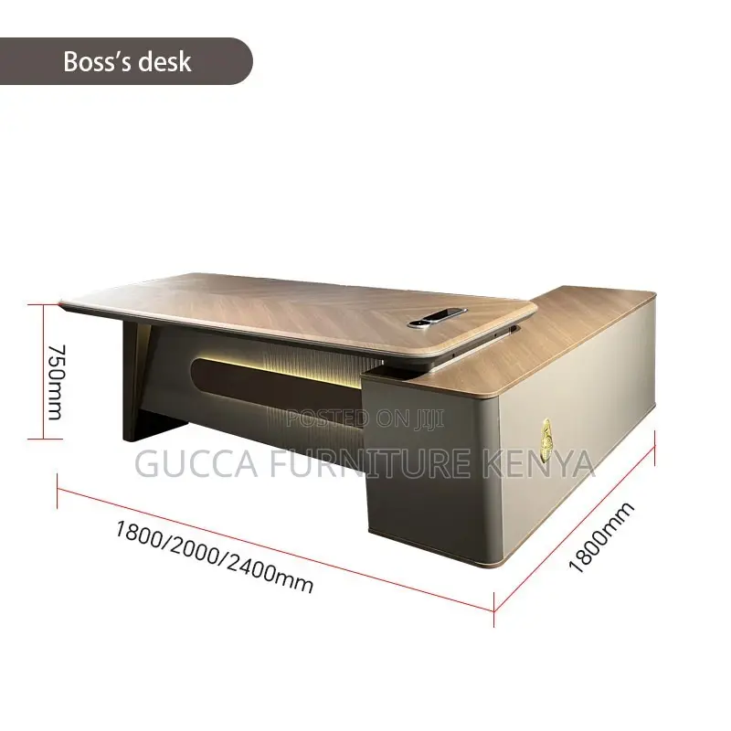 Imported 180cm Executive L-Shaped Manager's Table