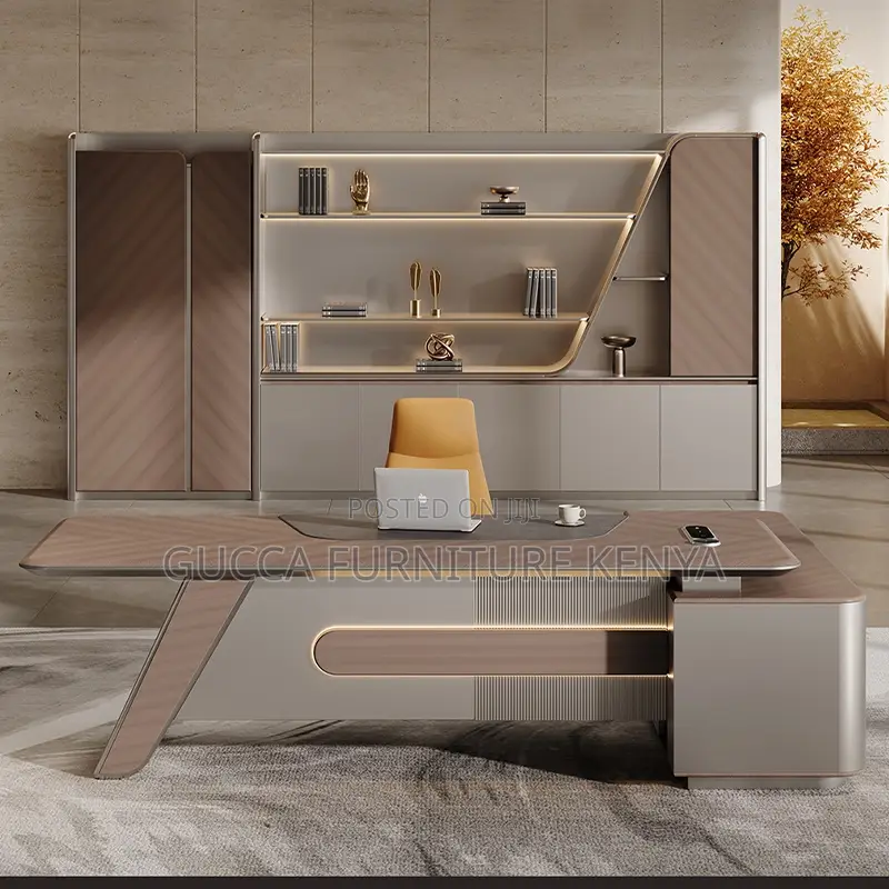 Imported 180cm Executive L-Shaped Manager's Table