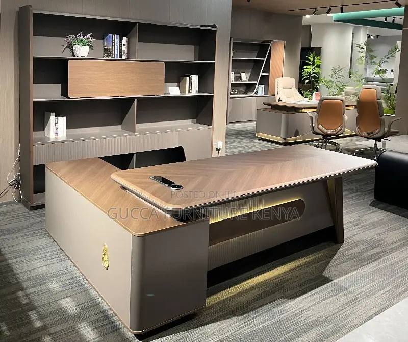 Imported 180cm Executive L-Shaped Manager's Table