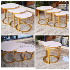 !! *3in1 DFB 9 Glass Top Nesting Coffee Table Set(3pcs)*