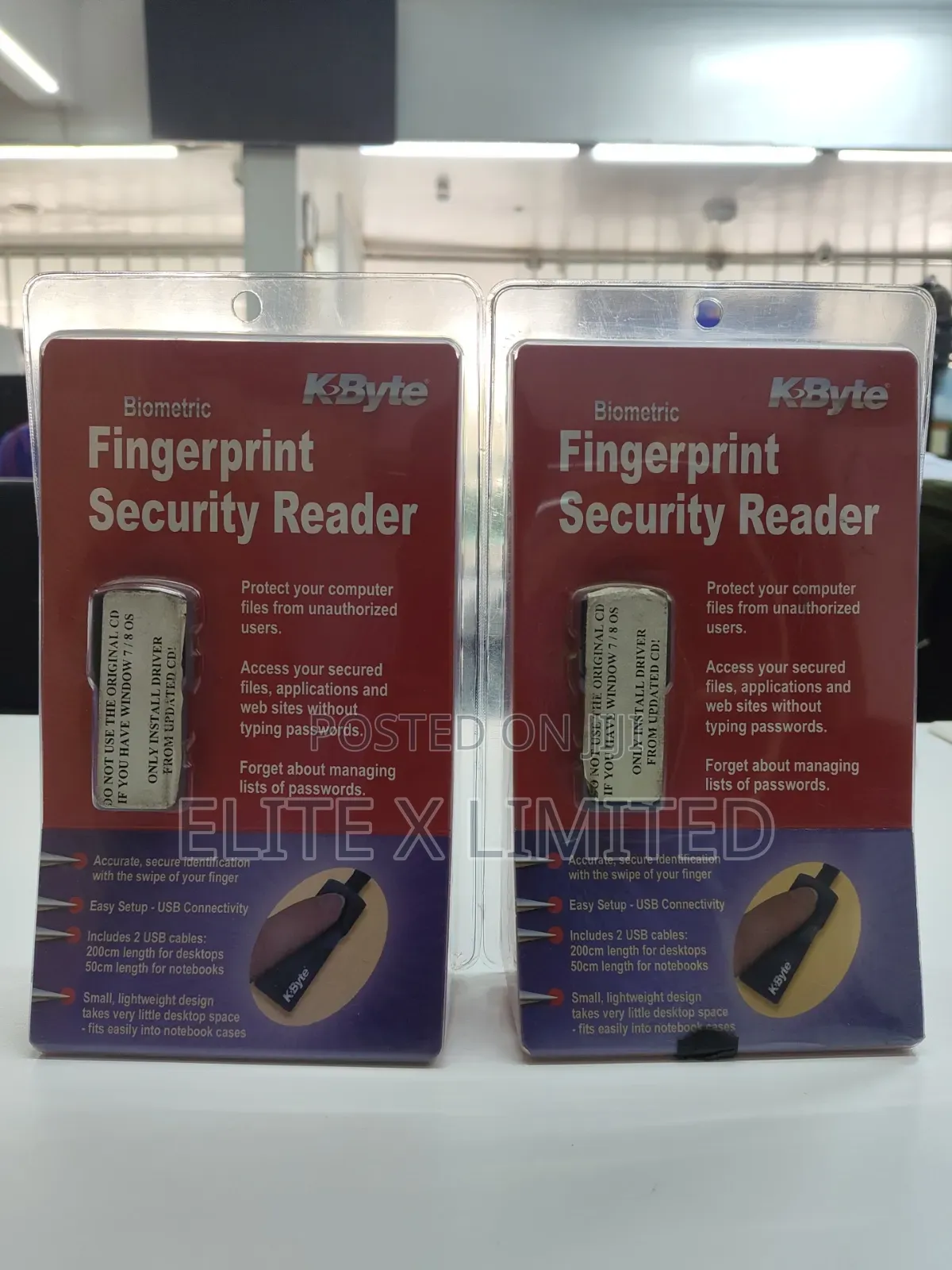 K-Byte Biometric Fingerprint Security Reader