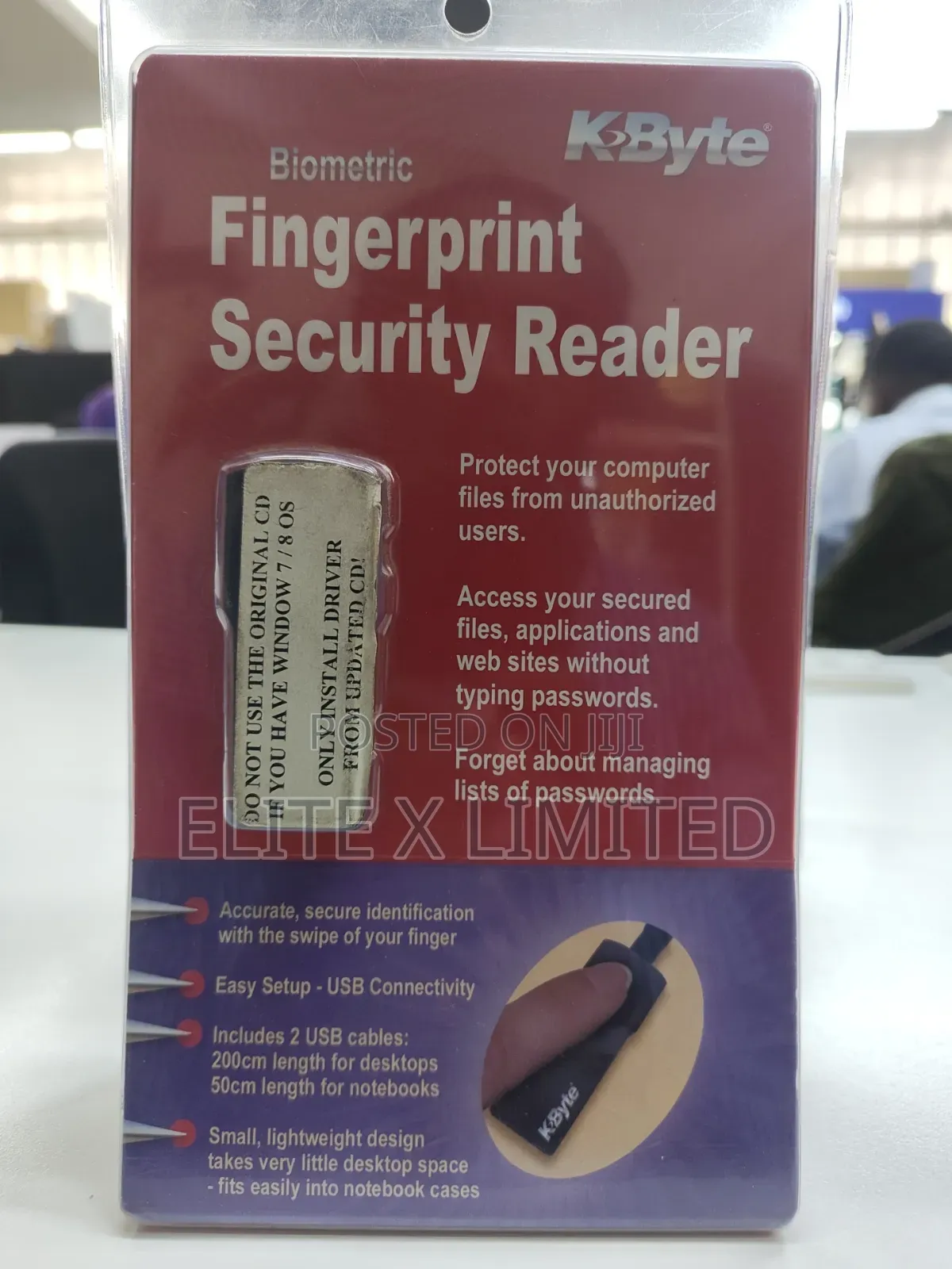 K-Byte Biometric Fingerprint Security Reader