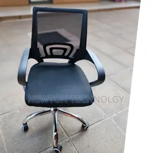 Secretarial Meshofficechair Ergonomic Fabric Seat With Lumbarsupport