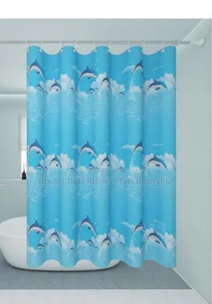 Sea Themed Water Proof Curtain for Shower