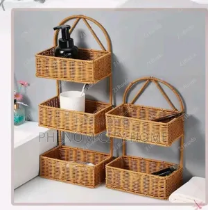 3 Layer Rattan Shower Caddy