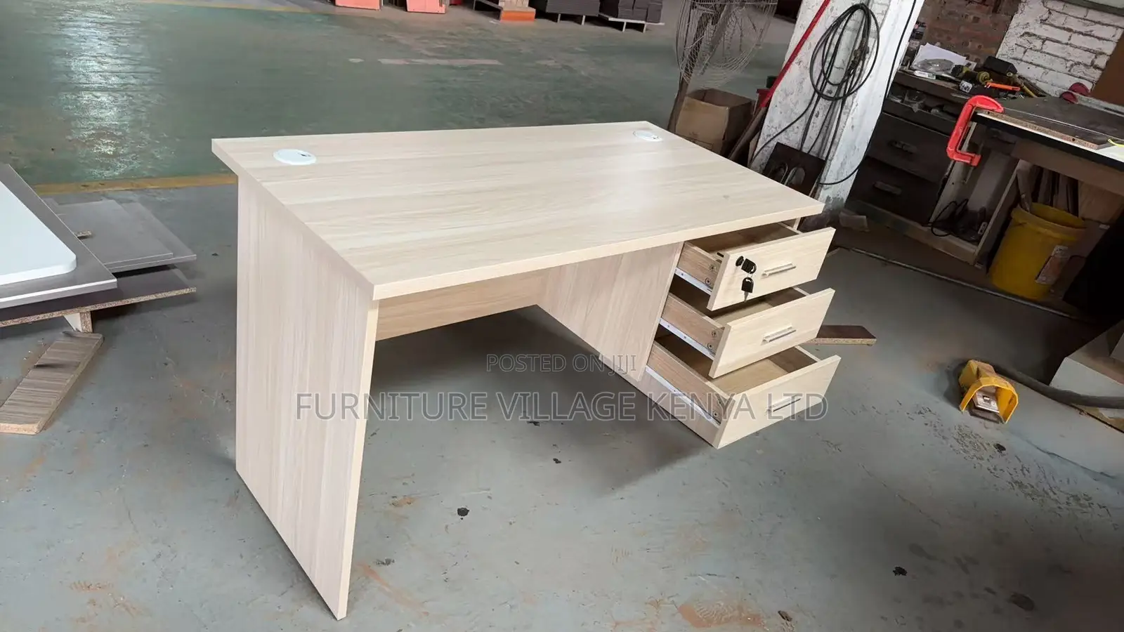 Office Desk;0.9 Meter With Drawers Study Desk