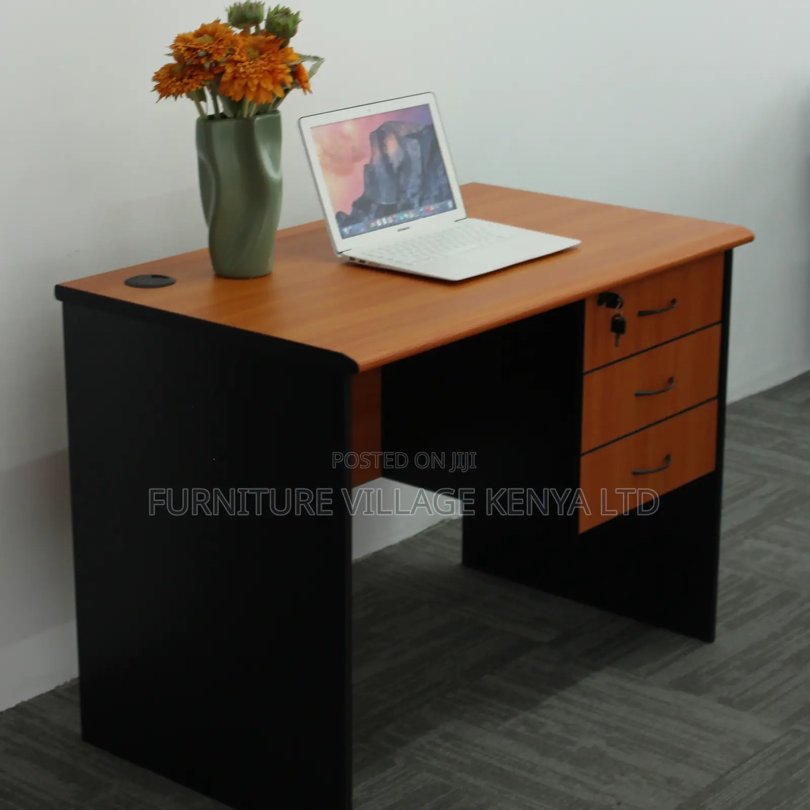 Office Desk;0.9 Meter With Drawers Study Desk