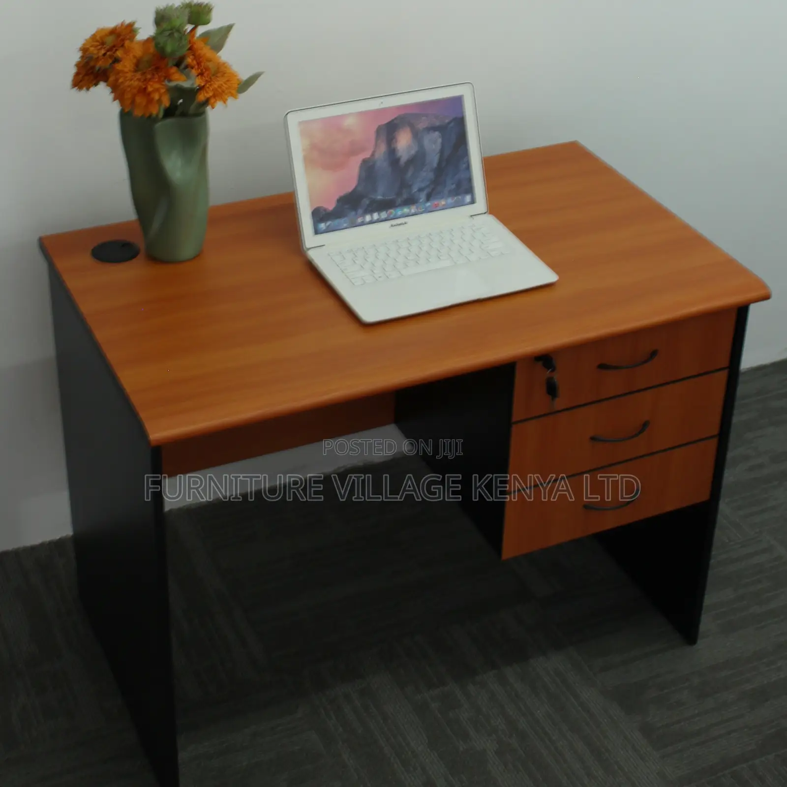 Office Desk;0.9 Meter With Drawers Study Desk