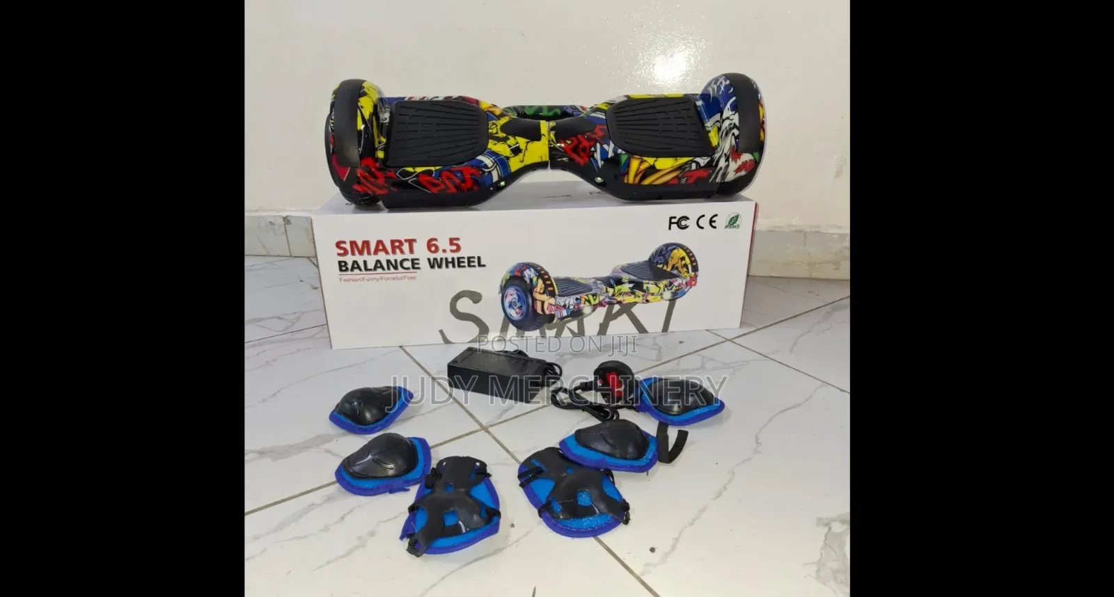 6.5" Hoover Board Rechargeable, Bluetoothconnectivity and Led Lights