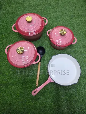 Available 7pcs Enamel Cast Iron Cooking Pots