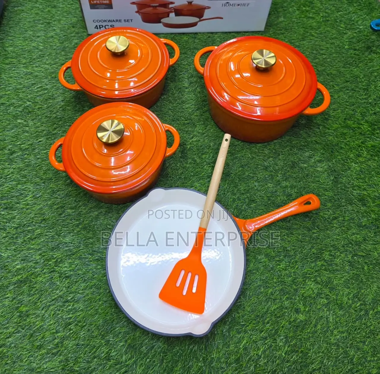 Available 7pcs Enamel Cast Iron Cooking Pots