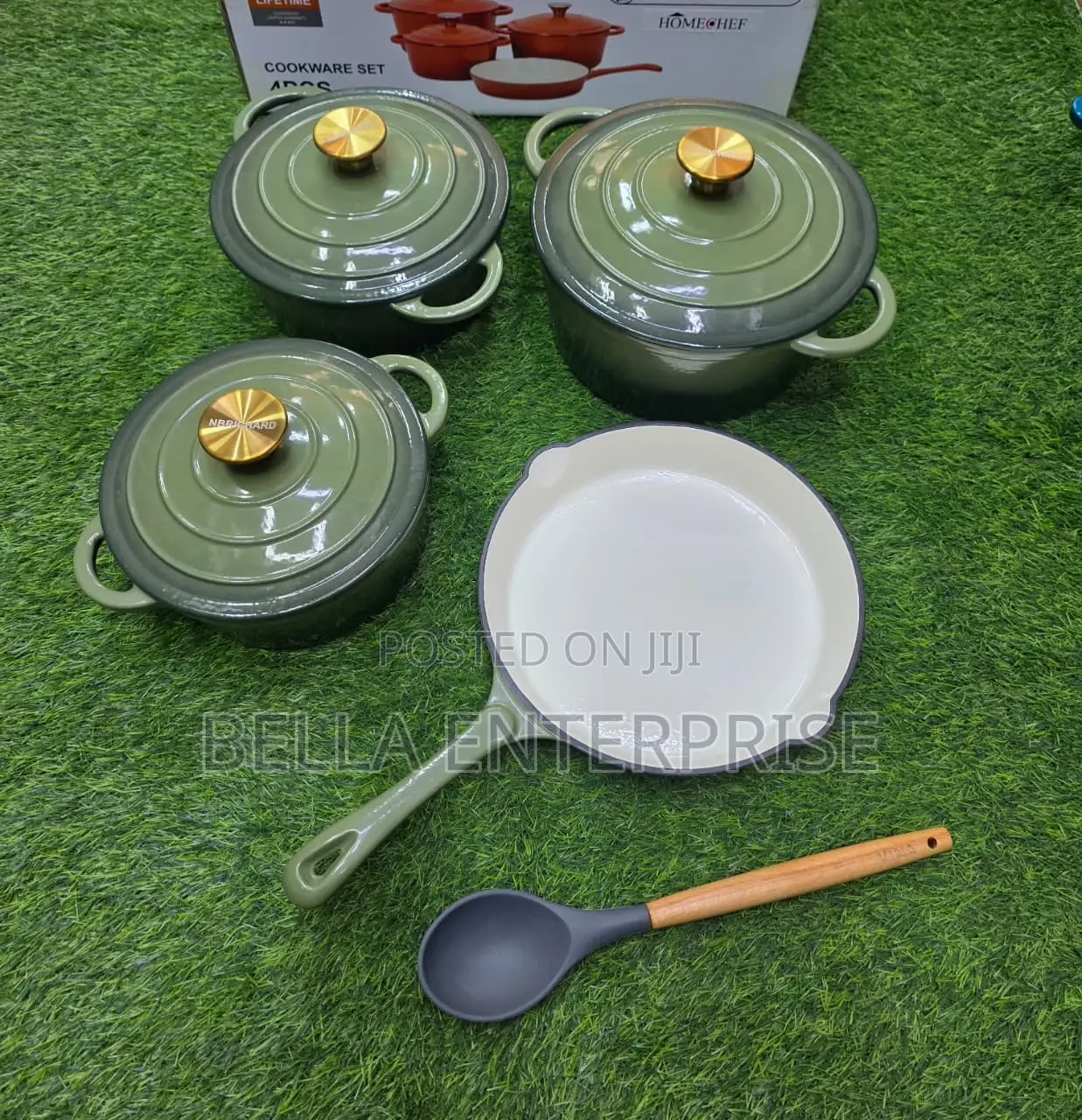 Available 7pcs Enamel Cast Iron Cooking Pots