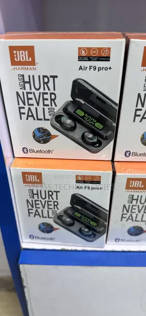 JBL F9 Pro Wireless Earbuds.