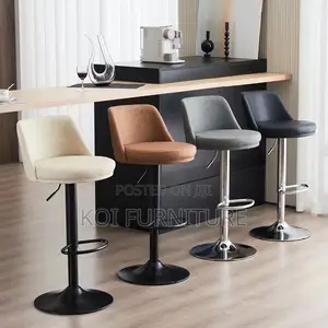 Barstools; Adjustable Swivel Leather Home Counter Barstool