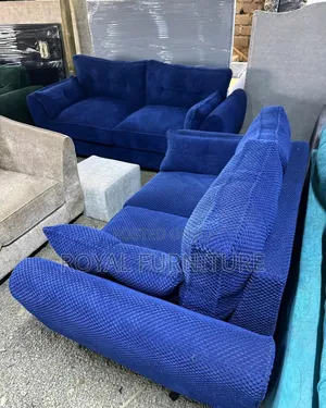 Luxury Blue Fabric Sofas