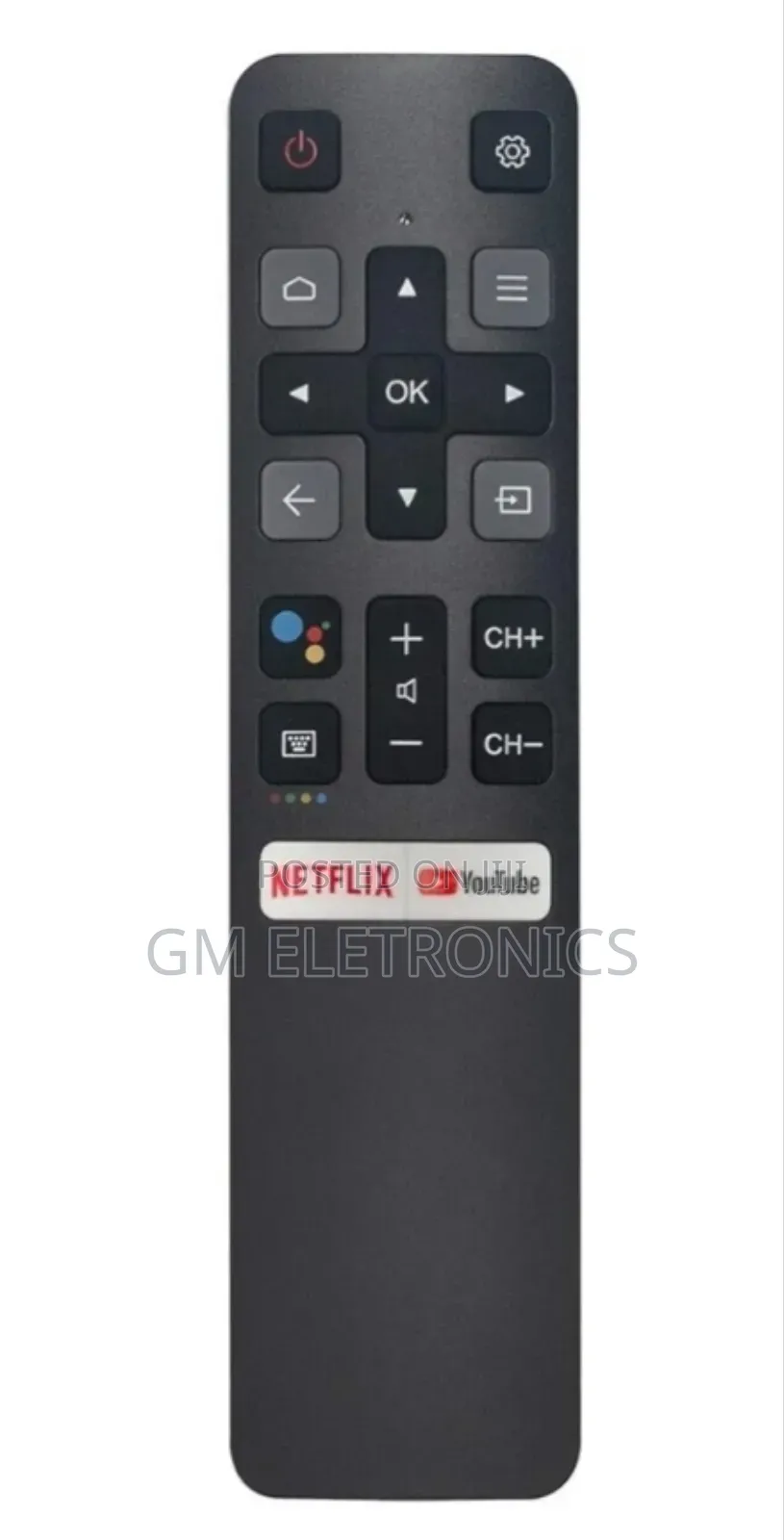 New Replacement Remote For Tcl Google/Android Tvs:( 32,43,50,55,65)"