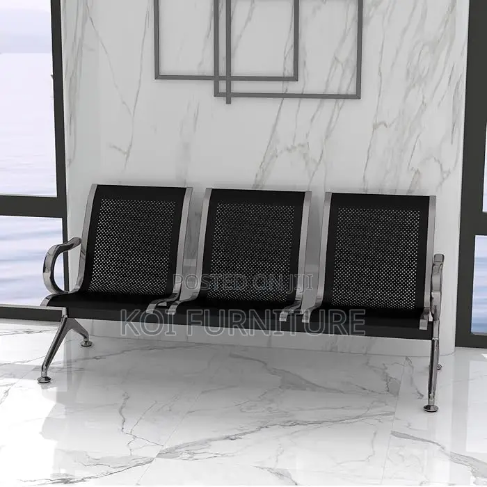Office Bench; Three Seaters Metllic Reception Office Benches