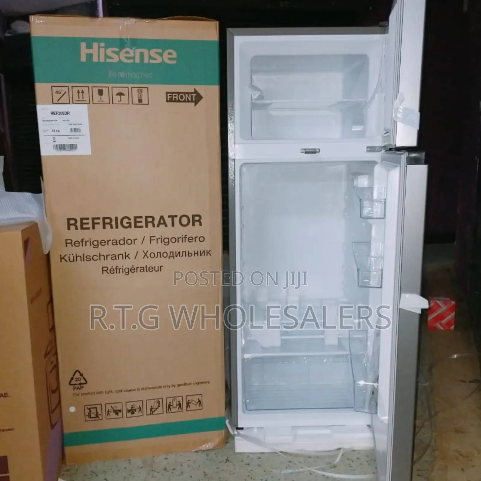 Hisense 128l Double Door Fridge Ref124dr Silver