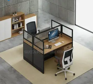 2-Way Modular Brown Imported Workstation