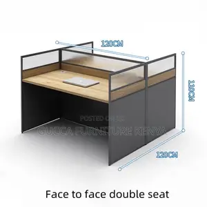 2-Way Modular Brown Imported Workstation