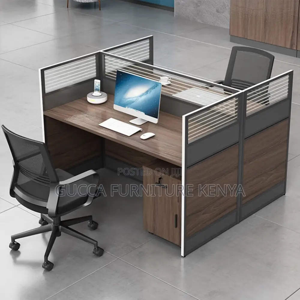 2-Way Modular Brown Imported Workstation