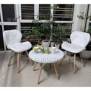 Dining Chairs; Eames Leather Padded Home Balcony Dining Chair