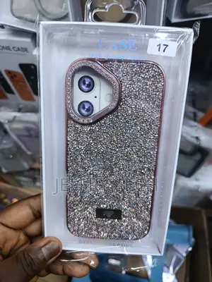 Swarovski Luxury Rhinestone Crystal Glitter Case for iPhone 17 -Pink