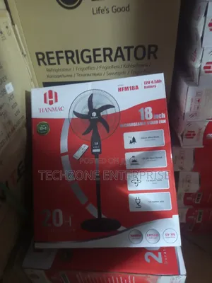 Reachargeable Hanmac 18 Inches Standing Fan Remote Control 