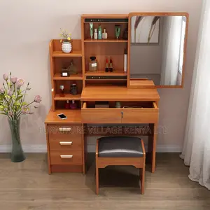 Dressers; Modern Dressing Table With Sliding Mirror