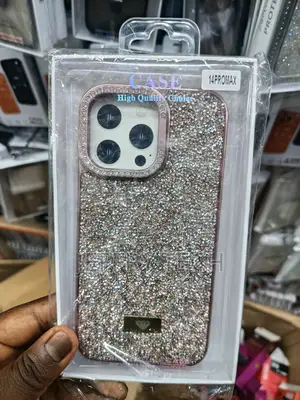 Vaski Glitter Shining iPhone 14 Pro Max Case With Camera Kickstand