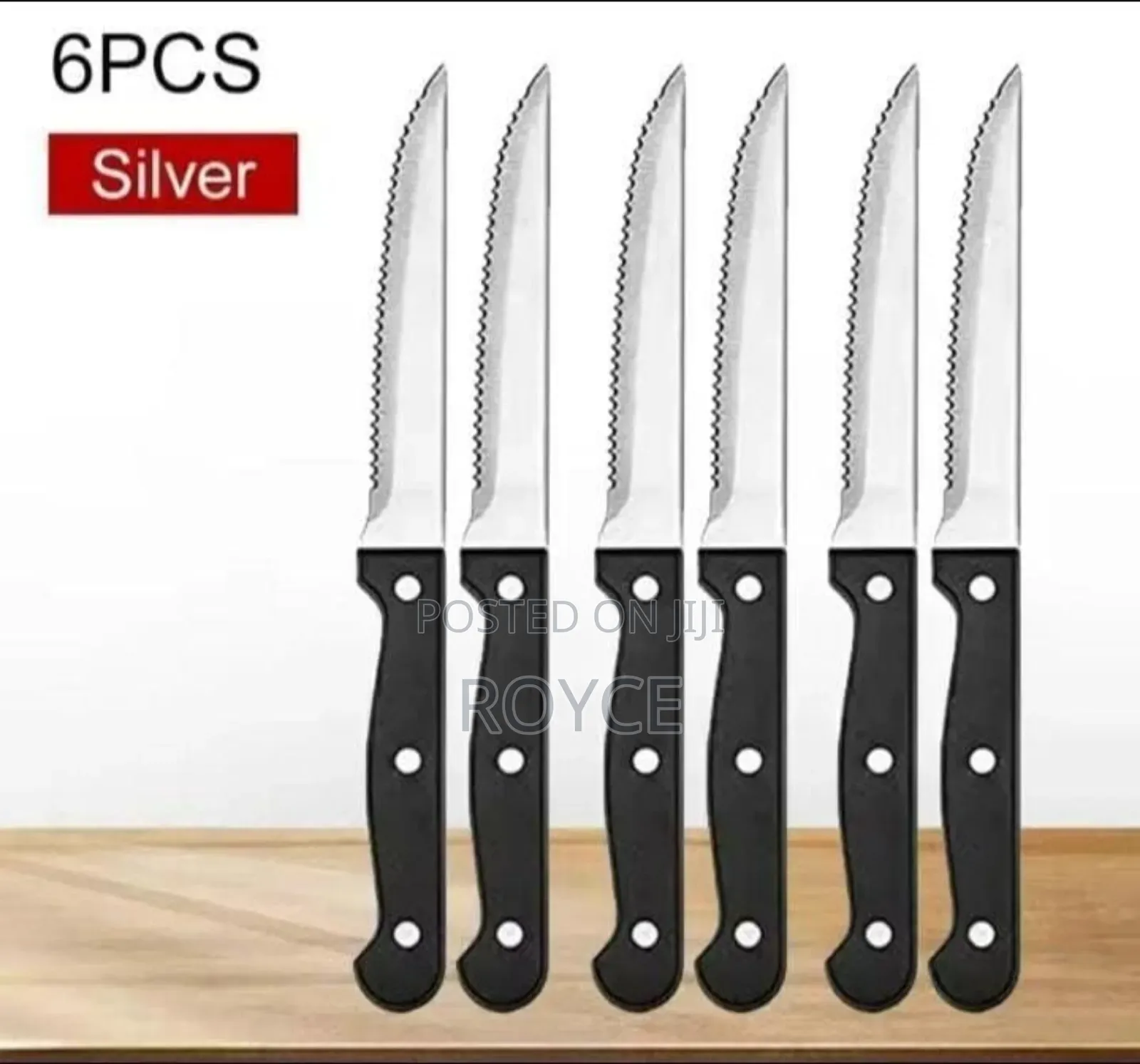Serrated Steak Knife Set- 6pcs
