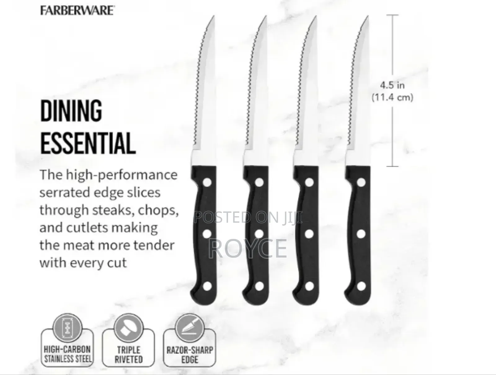 Serrated Steak Knife Set- 6pcs