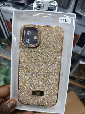 Rovski Camera Stand Fully Stone Glitter Case for iPhone 11 -Gold