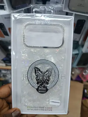Hikip Rhinestone Butterfly Hoop Design for iPhone 17 Pro Max -Clear