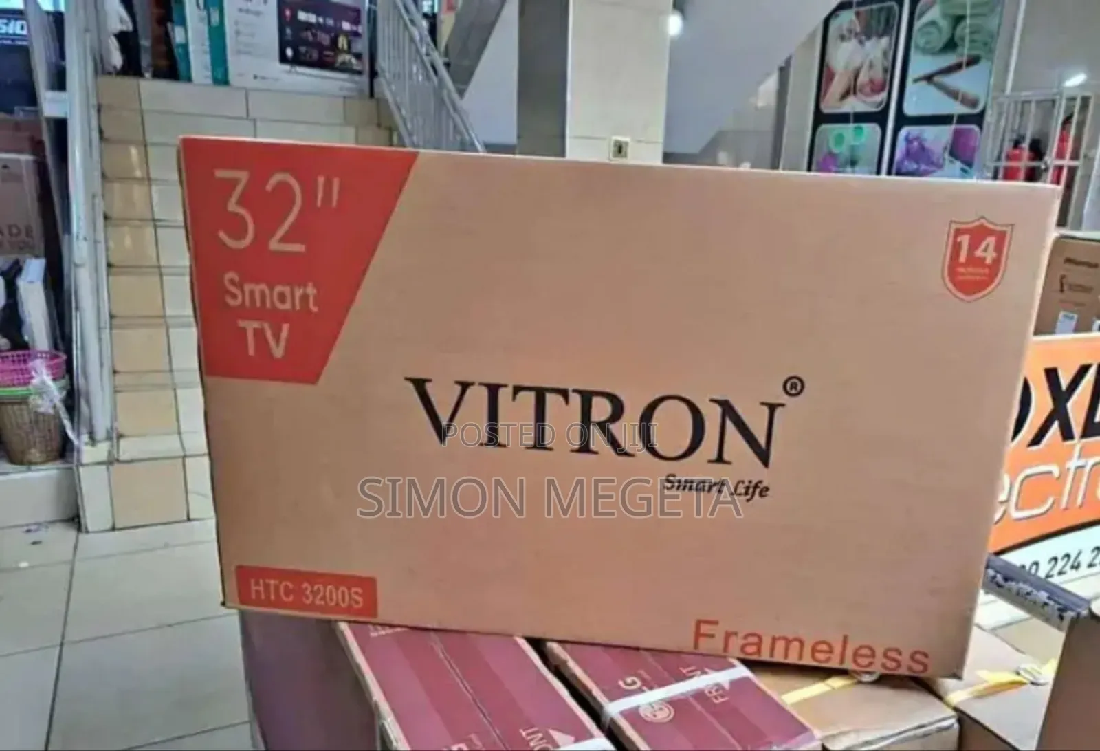 Vitron 32 Inches Tv Frameless Smart Android Tv Htc32/Bluetooth