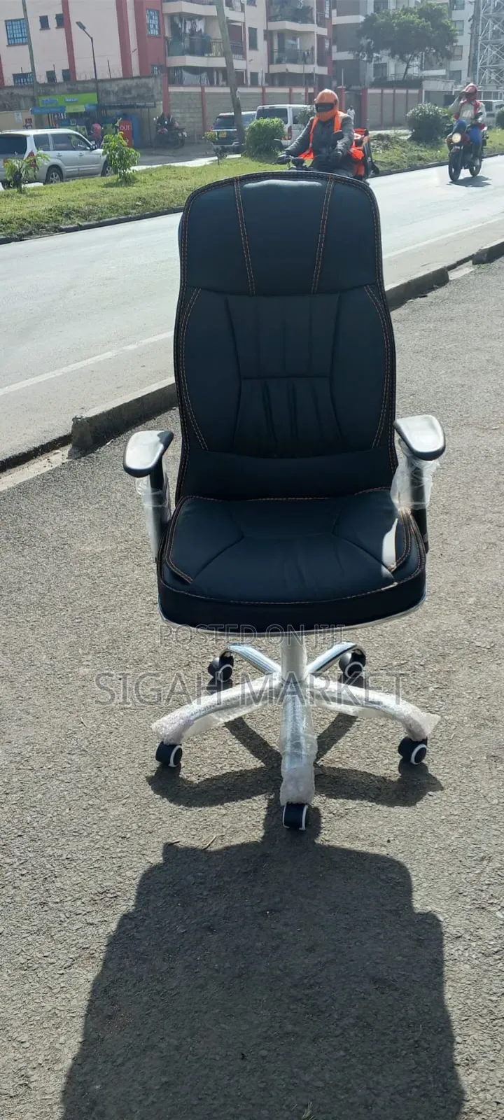 Black Leather Office Chair